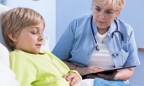 Doctor and child in hospital