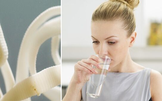 Drink water while clearing parasites